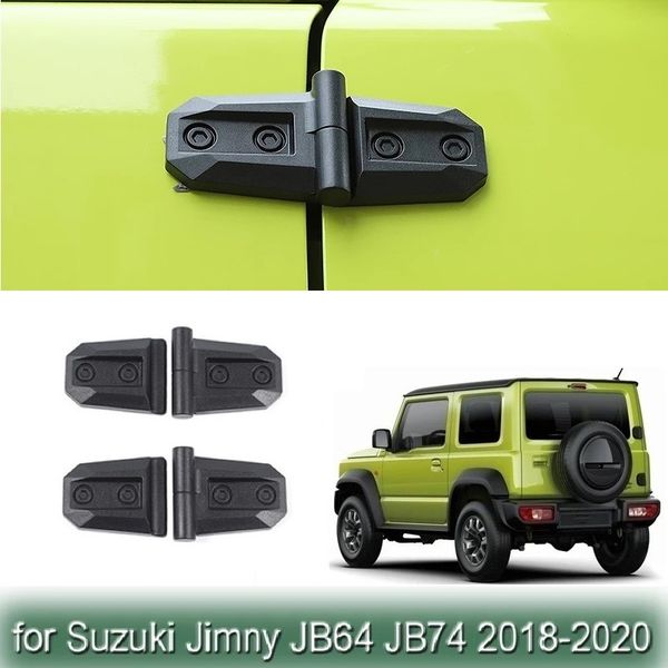 

car engine hood door hinge decoration cover trim sticker for suzuki jimny jb64 jb74 2018-2020 auto mouldings accessories