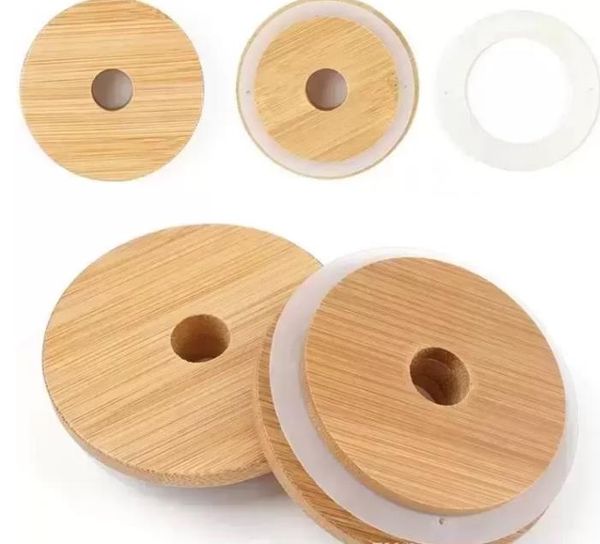 Tazza coperchi da 70 mm/88 mm coperchio della tazza della candela in ceramica coperchio del barattolo sigillato anello in silicone logo del coperchio di bambù