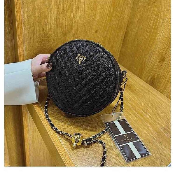 

2022 factory wholesale new bag early spring caviar chain small round single shoulder messenger temperament women's bag