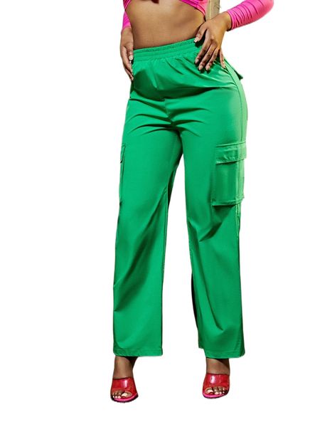 

flap pocket cargo pants d9gb#, Black;white