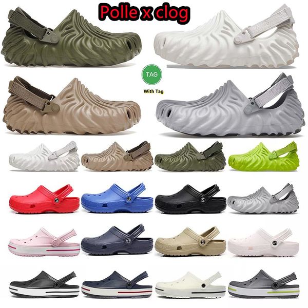 

size m4-m11 designer sandals slides shoes pollex men women clogs crocodile cucumber menemsha spackle almost white clog outdoor flip flop san, Black