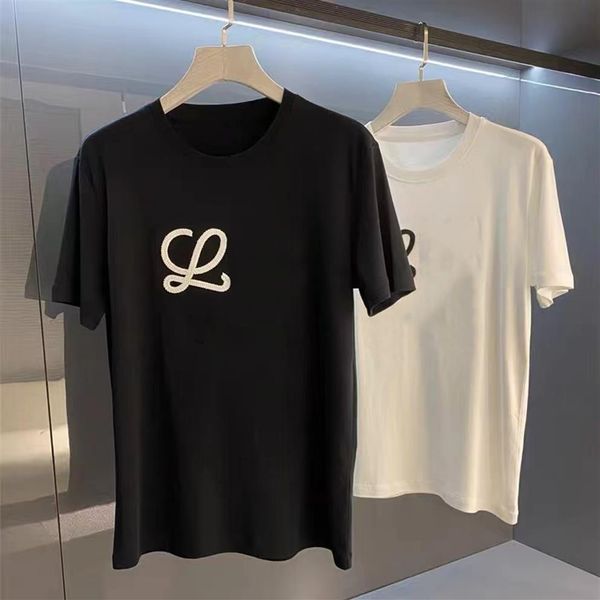 

loewe mens t-shirt designer summer men t shirt sweatshirts embroidery loose tshirt long sleeve tshirts jumper mens t340g, White;black