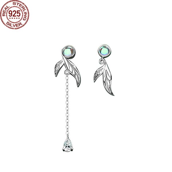 

new arrival 24 solar terms rain earrings charms women s 925 sterling silver tassel moonlight stone small fresh female christmas gift, Golden