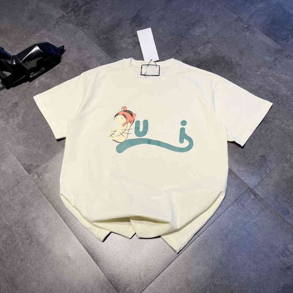 

factory direct sales 50% off 22 spring summer korean new fashion gu men's and women's same couple's cotton round neck t-shirt, White