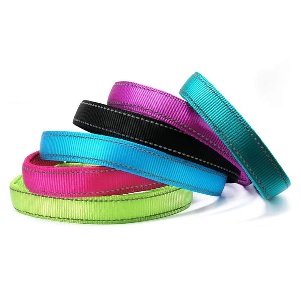 

reflective dog choke collar leashes soft nylon training slip collar 1" w x 22" l