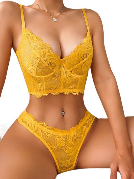 

floral lace underwire lingerie set l3dp#, Black;red