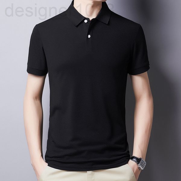 

men's polos designer summer thin men's polo 2022 new fashion business casual t-shirt short sleeve solid color wear sgud, White;black