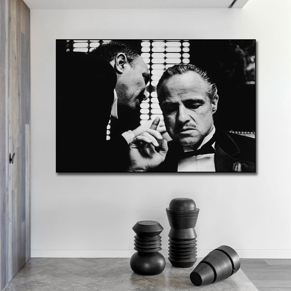 Godfather Moive Poster Stampa su tela Pittura Nordic Wall Art Picture For Living Room Home Decoration Frameless