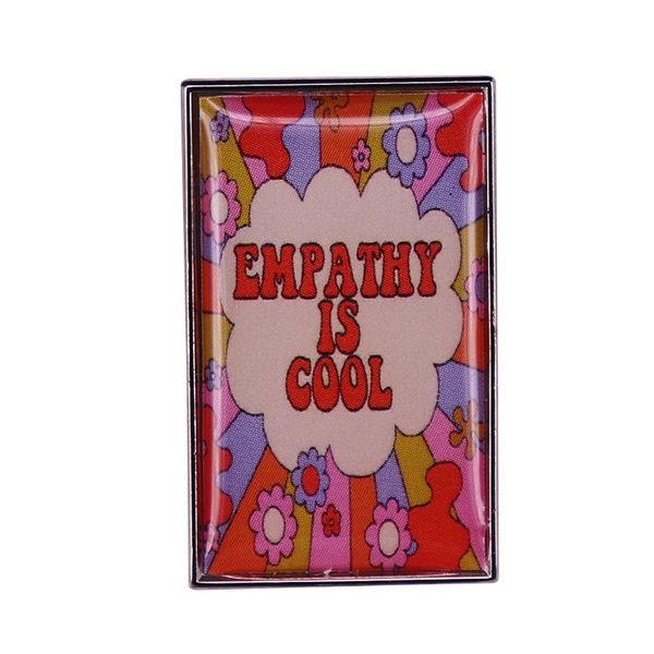 

empathy is cool novelty button pin badge fashion jewelry feminist gift, Blue
