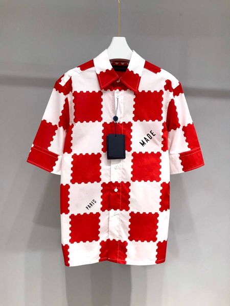 

mens 2022 spring new fashion designer luxury letters printing shirts ~ us size shirts ~ mens designer short sleeve shirts, White;black