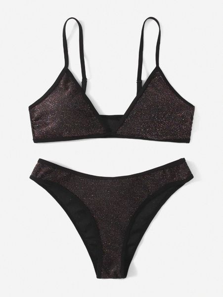 

sparkly glitter bikini swimsuit h57k#, White;black