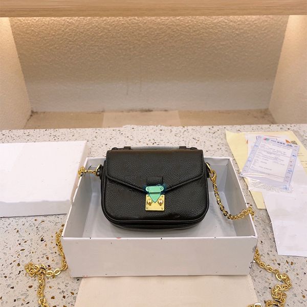 

luxury women's bags printed chain mini postman shoulder bag leather designer handbag flip coin purse lady black totes fashion crossbody