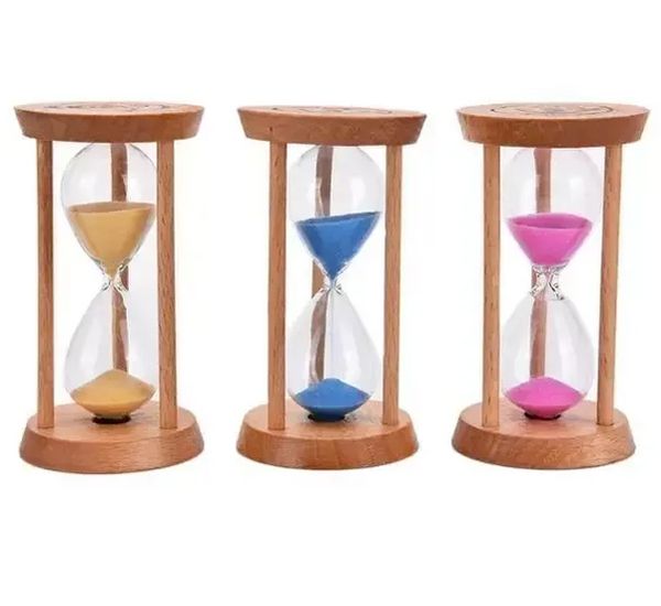 Moda 3 minuti cornice in legno clessidra vetro sabbia clessidra contatore del tempo conto alla rovescia timer da cucina per la casa orologio decorazione regalo PRO232