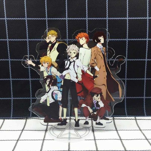 

huiya01 1pc new anime bungou stray dogs atsushi nakajima dazai chuya ryunosuke acrylic stand figure deskdecor collection model toys q0622