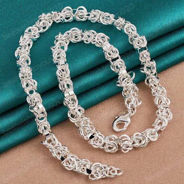 

925 sterling silver 7mm chain necklaces for man women fashion statement necklace party jewelry