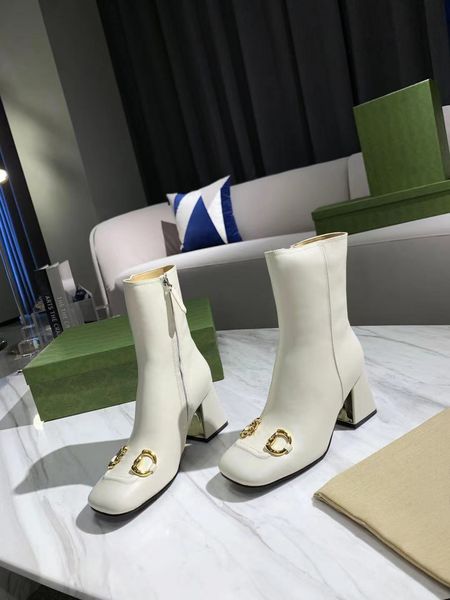 

2023 autumn and winter fashion show womens boots platform designer boot cowhide leather black thick heel woman bootss size 34-40 heel height
