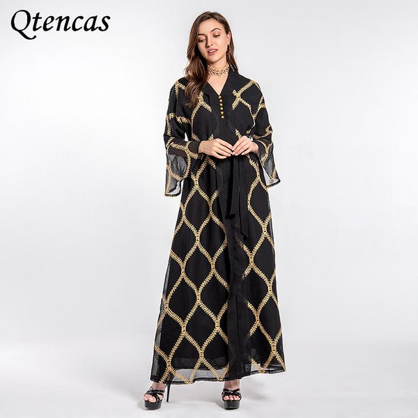 

eid mubarak abaya dubai turkey muslim fashion african dresses for women jalabiya islam clothing moroccan kaftan robe musulmans, Red