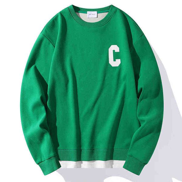 

sports sweatshirts men round neck casual printing letter spring autumn trend brand fried street outer wear men's clothes t220726, Black