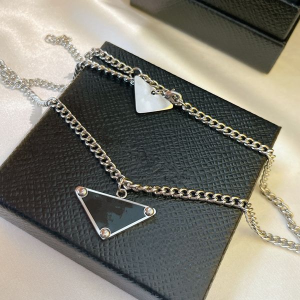 

ladies pendant necklace triangle silver colorfast jewelry gift box