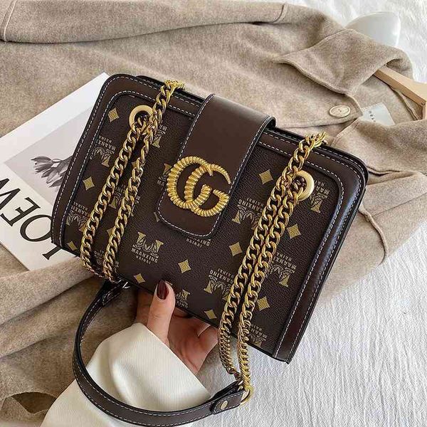 

2022 new designer handbags women's new high-grade texture small square versatile messenger chain commuter shoulder