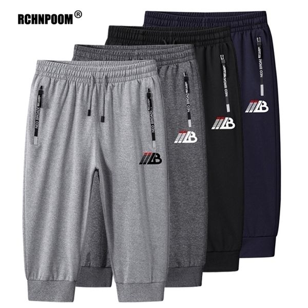 

summer casual sweatshorts men shorts cotton baggy joggers breeches pants capris male kneelength workout slim 220620, White;black