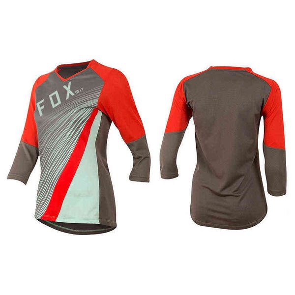 

2022 pink downhill jersey maillot fox motocross mtb shirt bike women long sleeve cycling t-shirt ladies racing clothing, White