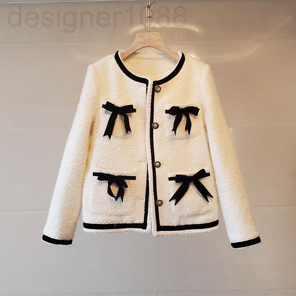

women's wool & blends designer 2021 autumn and winter fashion celebrities temperament french fragrance coat women's season new coa, Black