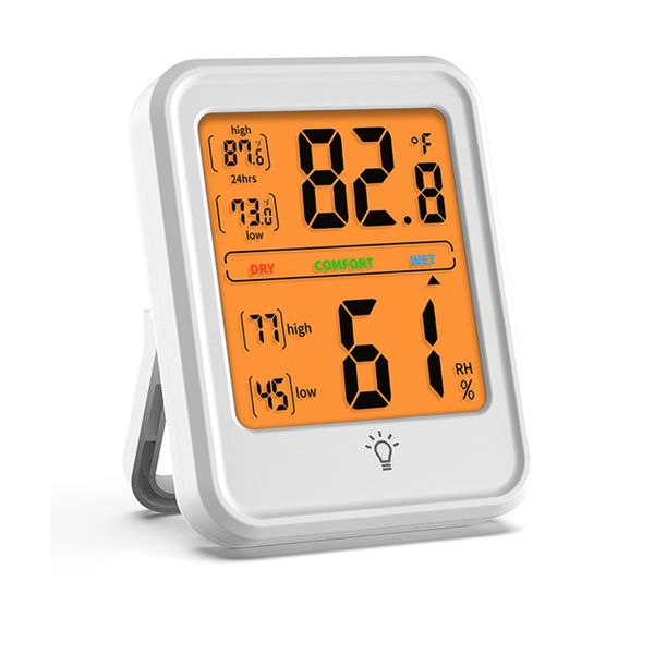 Ana Sayfa Kapalı Higrometre LED Gece Işığı Ekran Elektronik Dijital Termometre Buzdolabı Mıknatıs