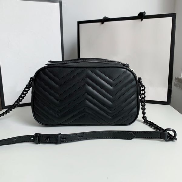 Luxurys Designer Modekamera -Tasche Frauen Ophidia Marmont Marmont Neue Disco -Taschen Echtes Leder Crossbody Handtasche Geldbörse Rucksack Schwarze Schulter Totes G447632