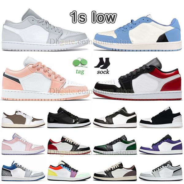 

wholesale 1s low mens big size 13 running shoes jumpman 1 light smoke grey panda black white galaxy paint pink pinksicle diamond bred toe ts