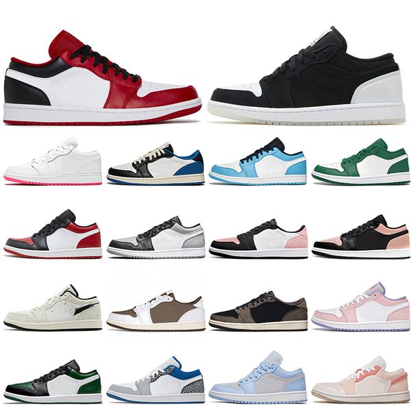 

2022 aaa quality jumpman 1s low sport basketball shoes for women mens reverse shadow black toe mighty cactus jack bleached coral edge glow s