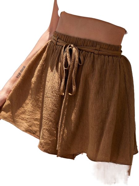 

wide leg belted shorts a0ai#, White;black