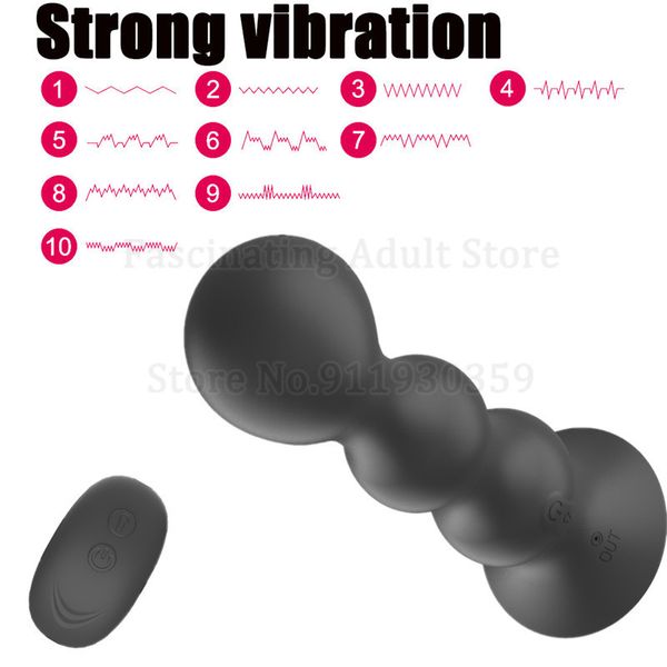 Kablosuz uzaktan kumanda şişme erkek prostat masajı büyük top genişleme popo fiş vibrator anal erkekler için seksi oyuncaklar kadınlar