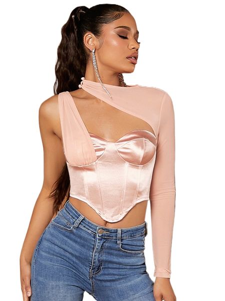 

bae solid backless asymmetrical f2kr#, White