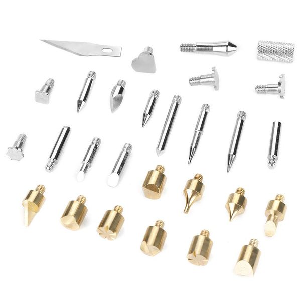 

28 in 1 wood burning pen tips set soldering iron tip set pyrography craft tool kit