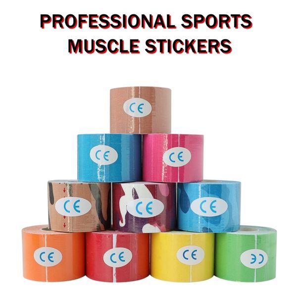 

tapes elastic bandage knee pads tapes kinesiology support pads locking sports selfadhesive venda kinesiotape bandage 220718, Black;gray