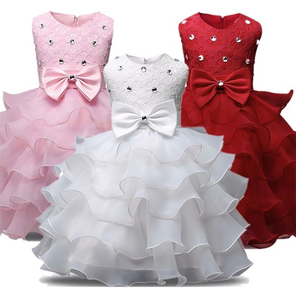 

baby girl dress baptism dress year costumes for girl princess dress birthday party ball gowns 0- girls christening gowns lj201222, Red;yellow