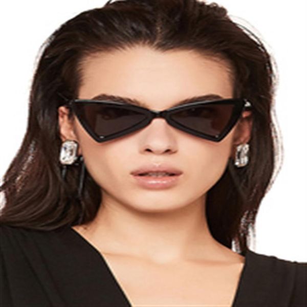 

207 sunglasses fashion women triangle full frame sl 207 model uv400 lens summer style black white red color come with package183b, White;black