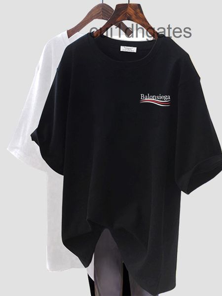 

2022 designer bb t shirt and shirts 2022 summer paris cola wave print t-shirt men's women's loose fashion ins, White