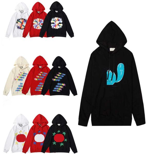 

2021 men's couple hoodie letter printing designer famous brand sweatshirt casual european and american fashion trend loose warm clothes, Black