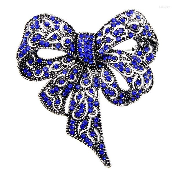 Pimler broşlar siyah renkten çekişme bow için kadınlar için büyük bowknot broş pim vintage moda mücevher bahar aksesuarları 2022 Kirk22