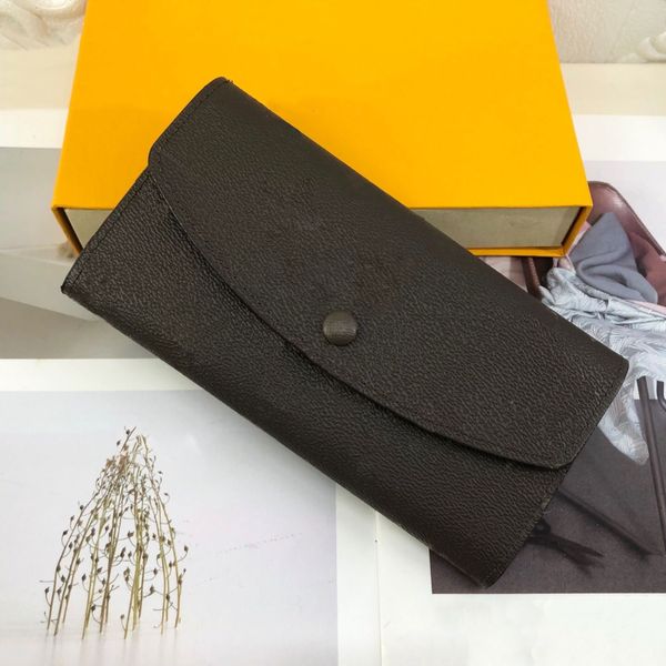 Klassische Emilie-Geldbörse für Damen und Herren, mit Schnappverschluss, lange alte Blumengitter-Geldbörsen, Segeltuch-Leder-Geldbörsen, Designer-Dame, Kartenhalter, Clutch Bag256d