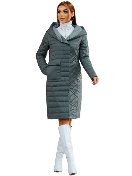 

miegofce zip up snap button hooded quilted coat c9xi#, Black