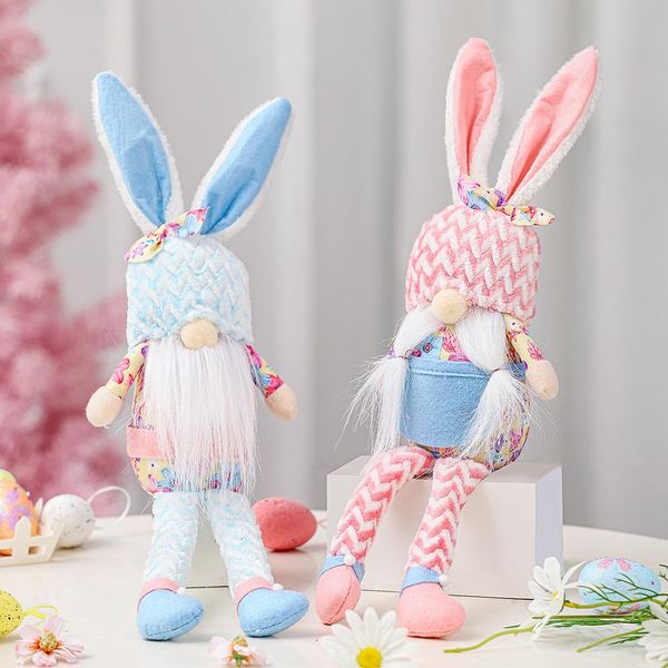 Festes Fontes Bunny Gnomes Meninas Presente de Aniversário Coelho Tomte Elf Anão Decoração Doméstica Primavera Páscoa Páscoa Collectible Figurine