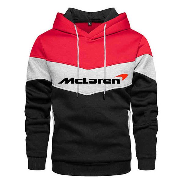 

kaus pasangan longgar kualitas tinggi musim gugur/dingin print patchwork pria mclaren f1 hoodie besar streetwear, Black
