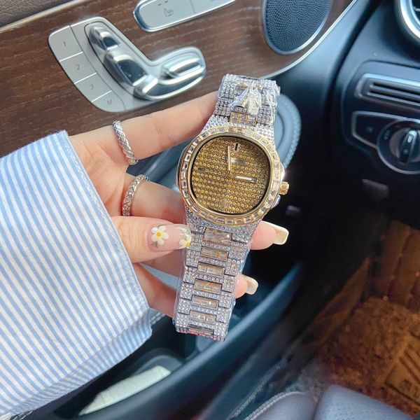 Novo Europeu e americano Popular Moda Big Nome Bai1da High-End Diamond-Enrusted Homens Watch Watch Business Factory Direct Vendas