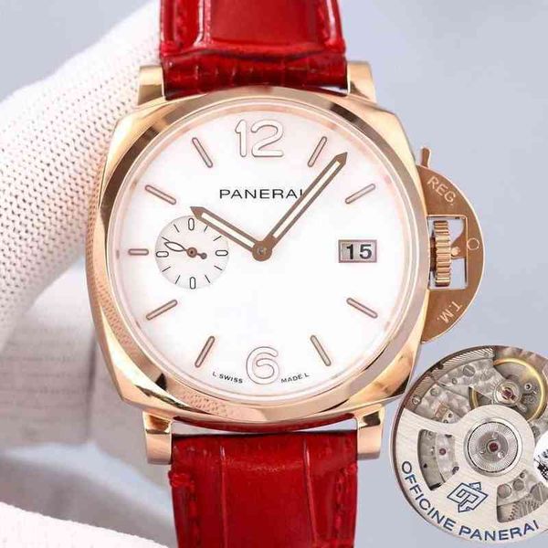 

luxury mechanical movement watch penahai pam1045 dili reba tongkuang qing noble tanabata latest korean swiss brand designers es wrist, Slivery;brown