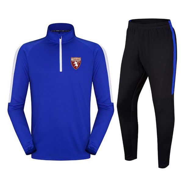 

torino fc football club men's football suit loose and comfortable outdoor running training suit autumn and winter soccer trac298s, Black;blue