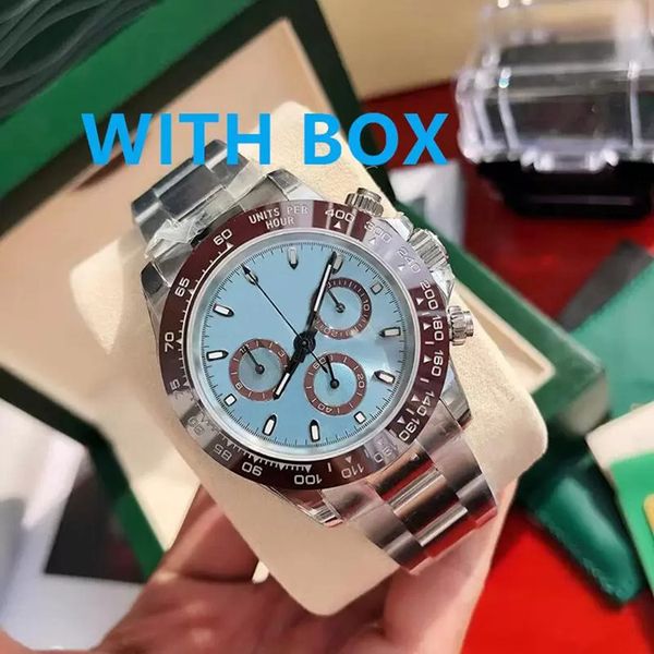 

with original box stainless steel sapphire 116506 men's watch 40mm ceramic bezel blue dial automatic mens watches no chronograph 2022, Slivery;brown