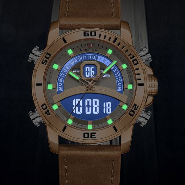 

naviforce sport watches men waterproof digital military quartz wristwatch male luxury analog alarm clock watch relogio masculino